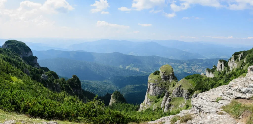 View of Carpathians from Ceahlau Massif